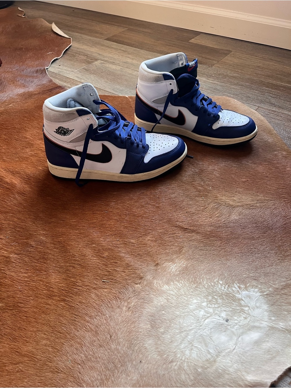Nike High-Top Sneakers - White and Blue